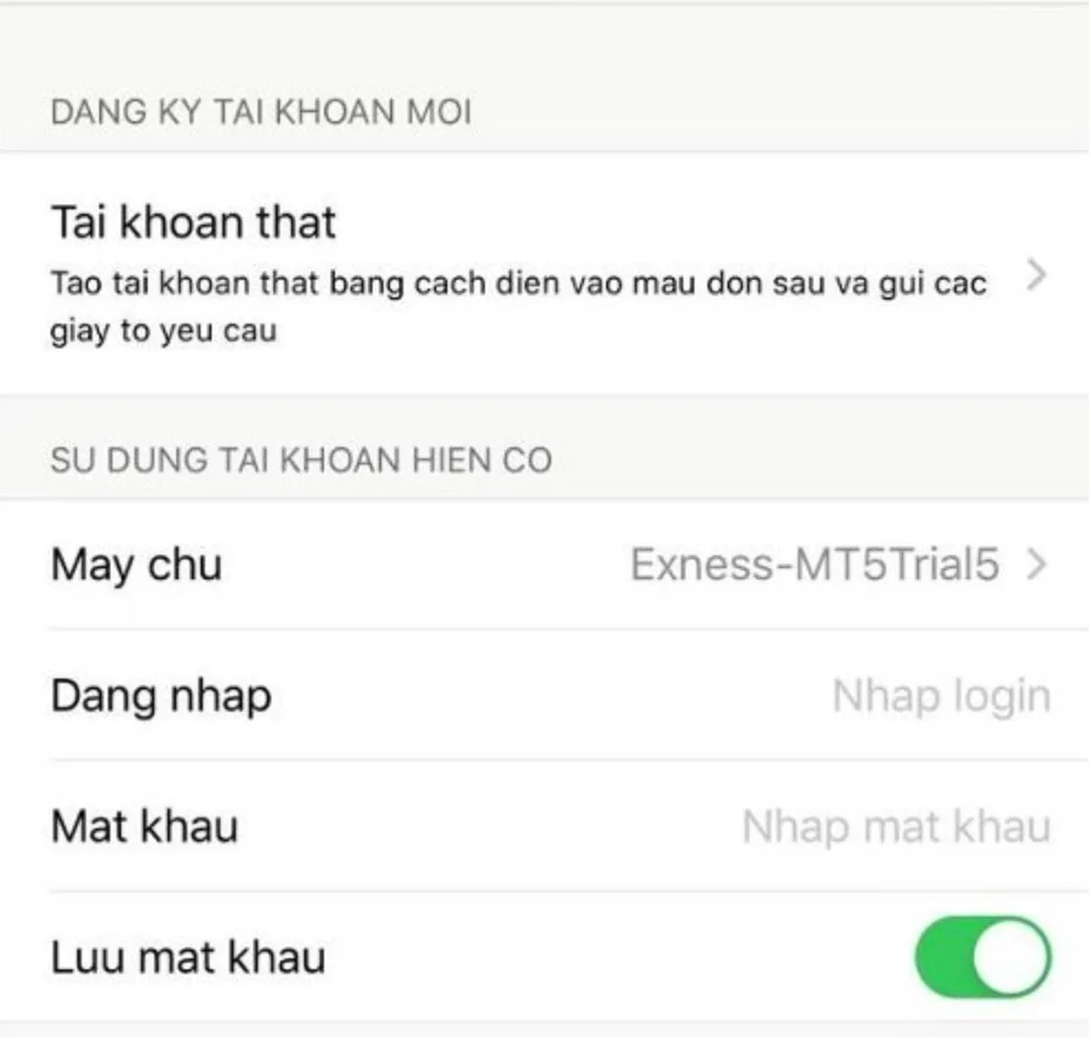Đăng ký tài khoản MT5