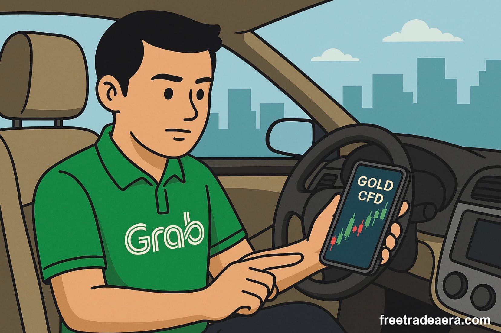 Tài xế Grab giao dịch vàng CFD
